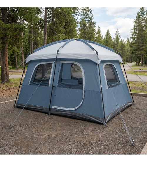 Kxpvn Four Person Cabin Tent Slate Blue - Lifestyle view