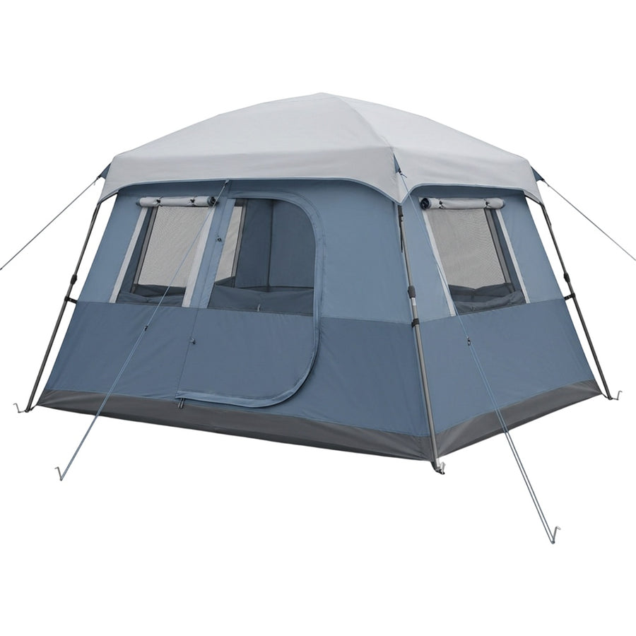 Kxpvn Four Person Cabin Tent Slate Blue