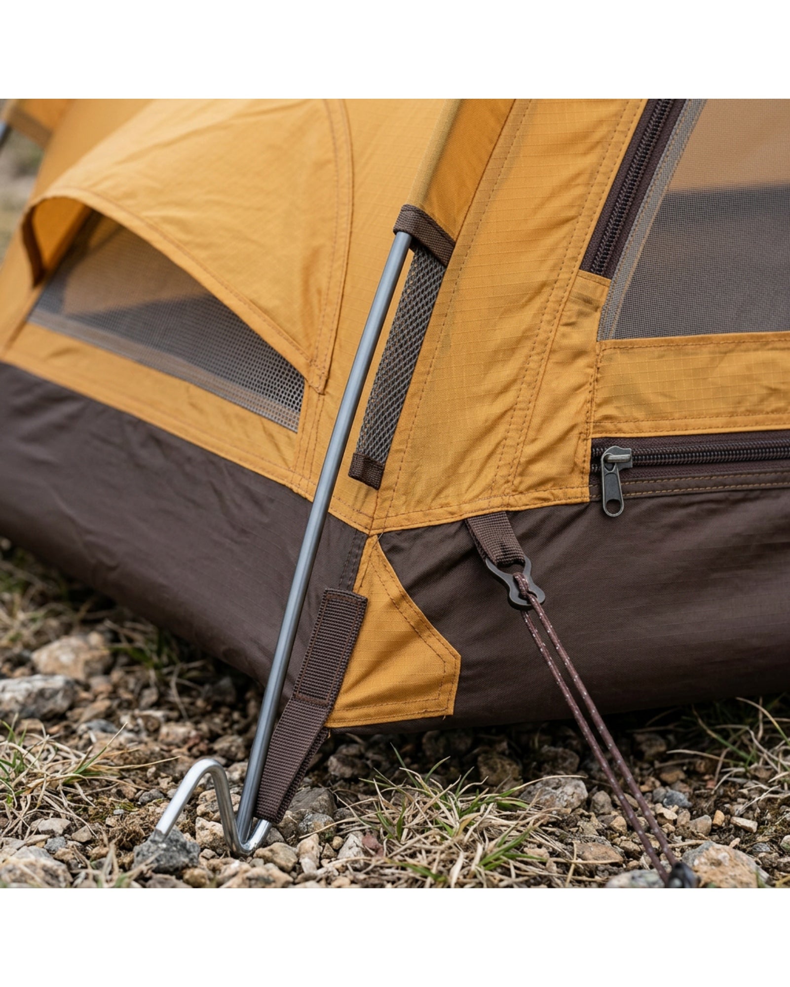 Kxpvn One Person Tunnel Tent Ochre - Detail view