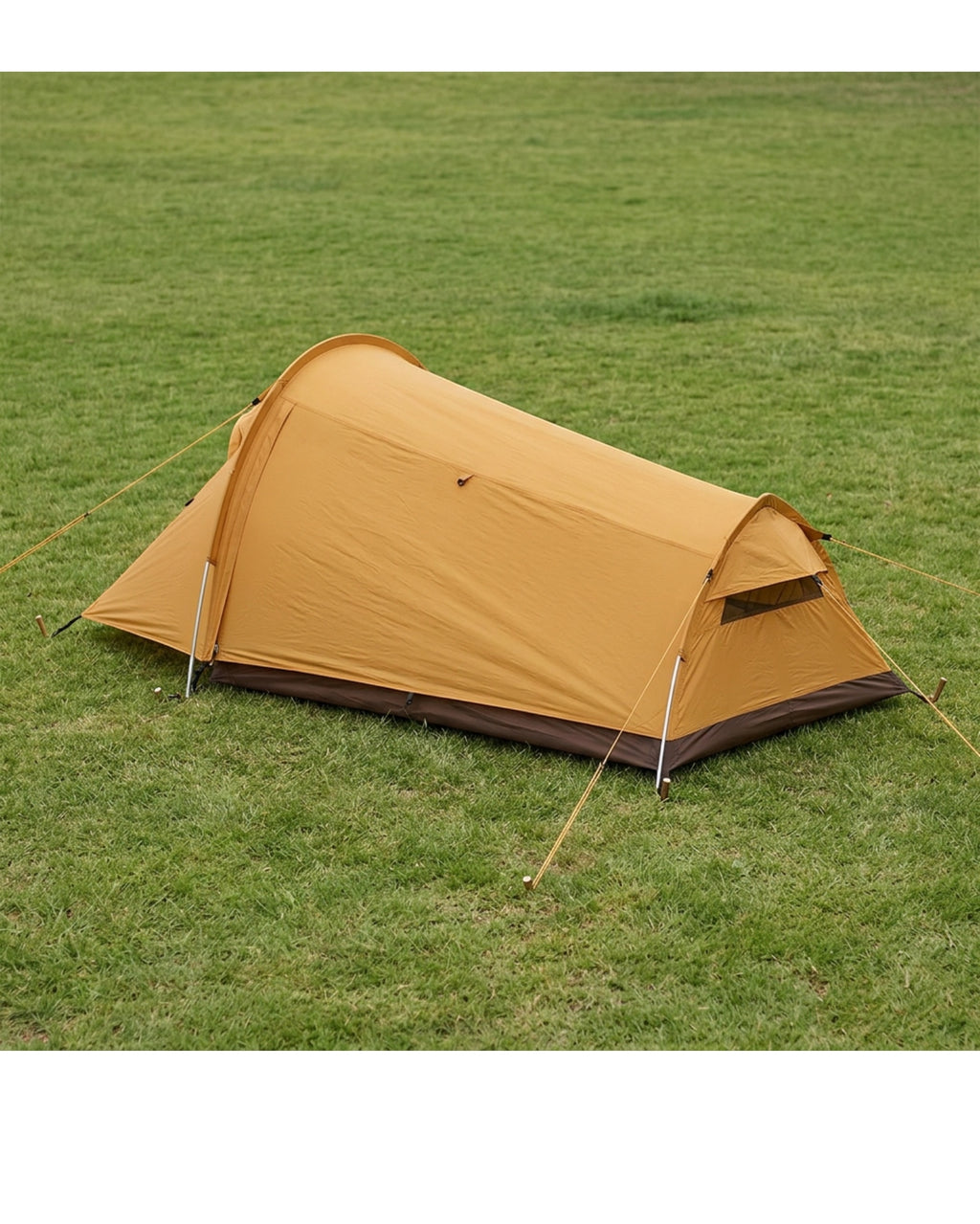 Kxpvn One Person Tunnel Tent Ochre - Lifestyle view